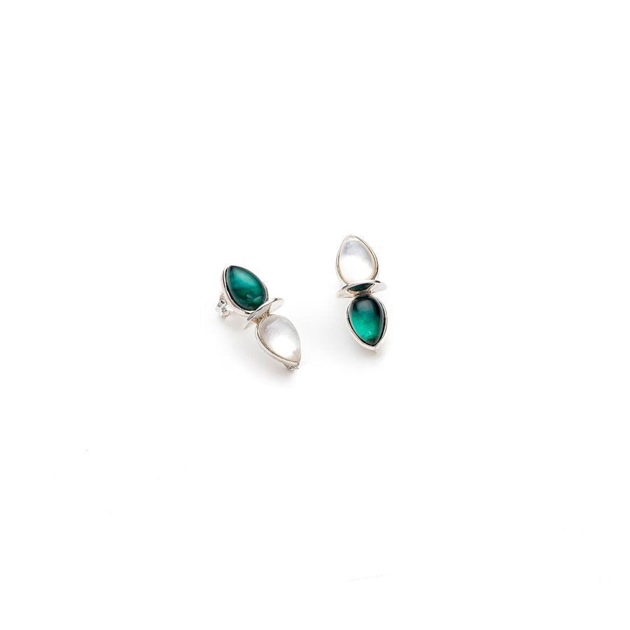 Orecchino doppia goccia in argento AURUM | OR 2 GCARG